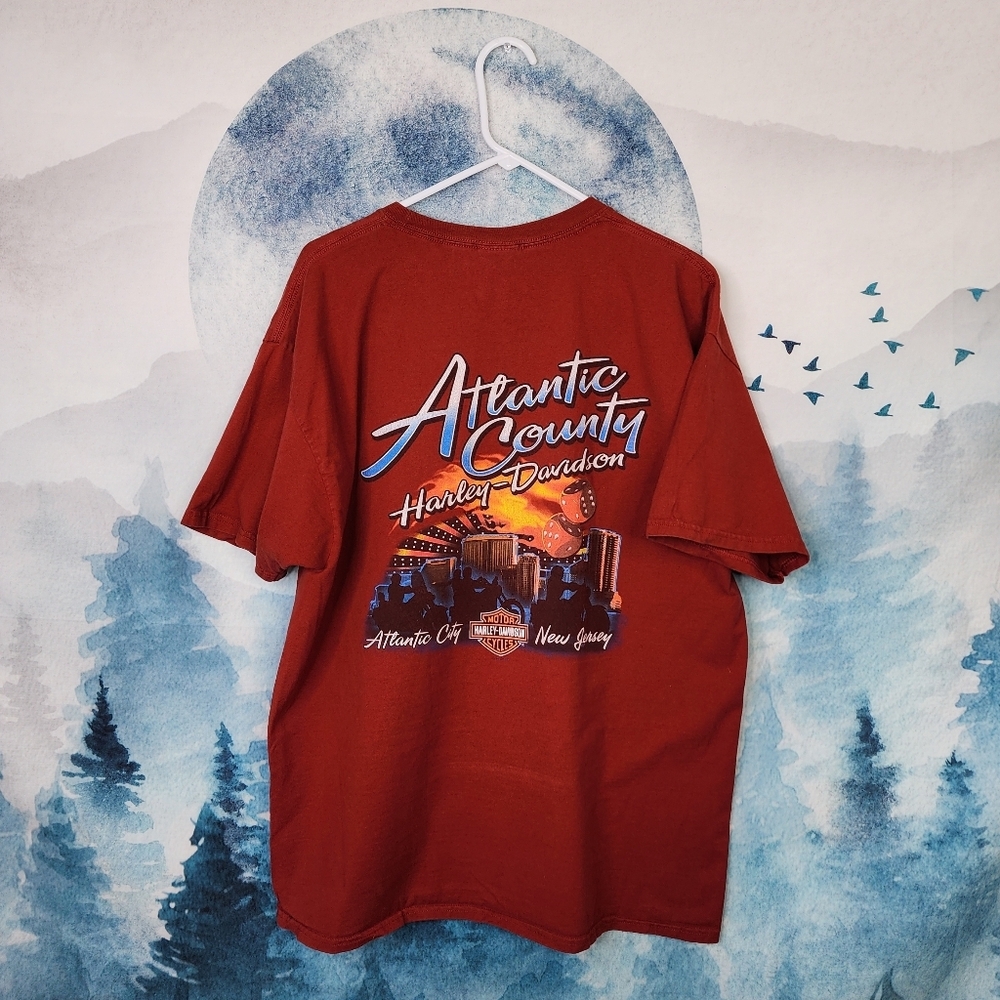 Harley Davidson Atlantic City New Jersey Graphic Tee Men's XL